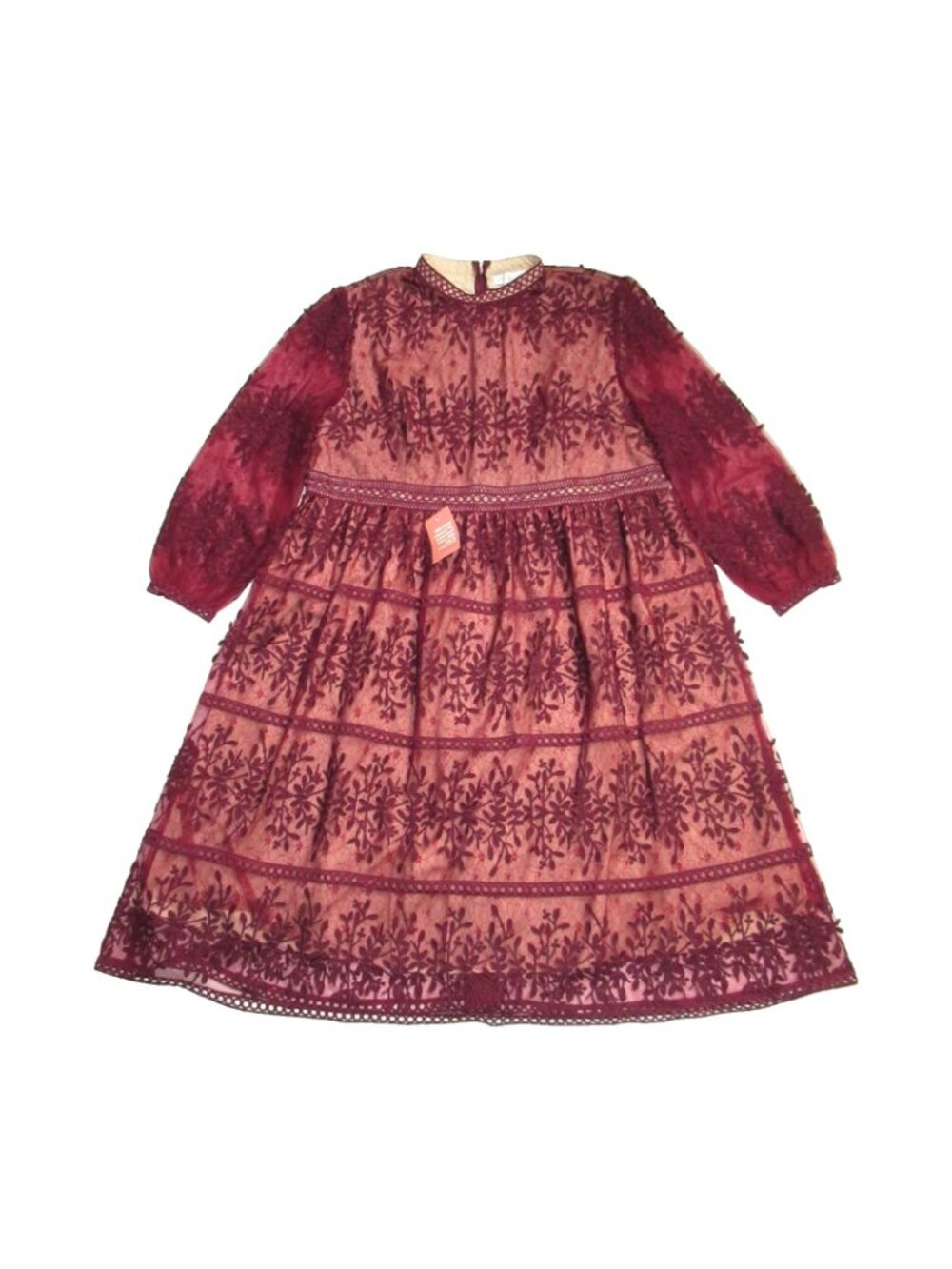 NWT Ivy City Co Sicily in Wine Champagne Lining Floral Midi Dress 3X - Picture 2 of 5